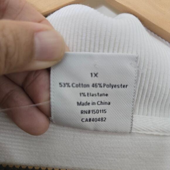 Varley Vine Half-Zip Pullover Ivory Size 1X Anthropologie Relaxed Fit Sweatshirt - Picture 7 of 8